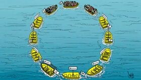 Flüchtlinge, Boot, Europa, EU