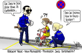 Schule, Polizei, Verkehr